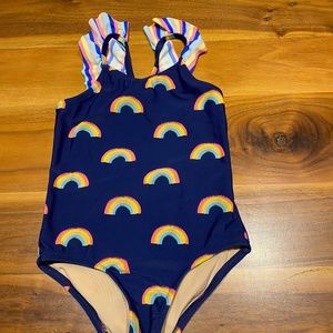 Jcrew Crewcuts Girls Rainbow Swim Suit -  size 4-5